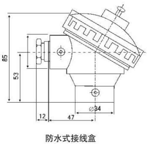 鉑熱電阻防水接線盒結(jié)構(gòu)圖